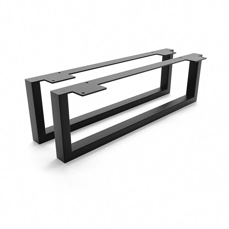 HEVVA Möbelfüße GRAZ 2er Set Schwarz Höhe: 15 cm, Tiefe: 50 cm - Bild 2