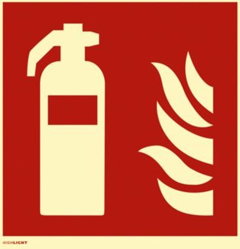 moedel Brandschutzschild Feuerlöscher nach ISO 7010 F001, langnachleuchtender Kunststoff, Rot, B: 14,8 cm, H: 14,8 cm - Bild 2