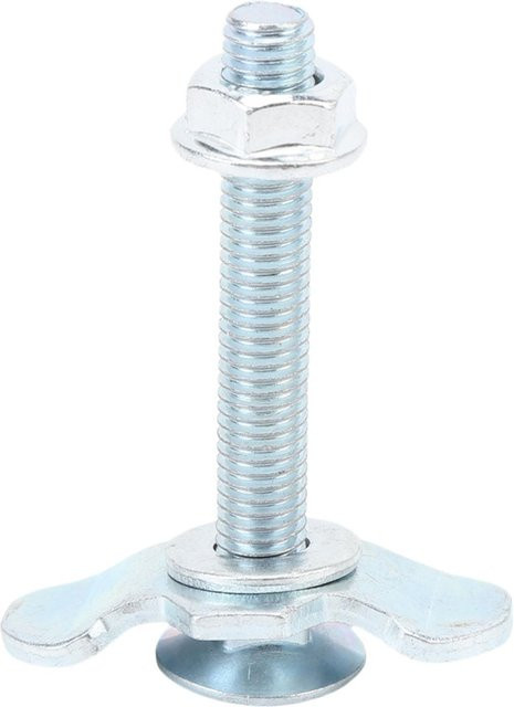 KaiSai 10 Stück L-Schiene Doppelöse mit Gewindebolzen und Mutter, verzinkter Stahl, Silber, 60 mm - Bild 1