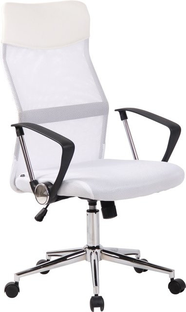 TPFLiving Bürostuhl Cordoba mit Netztbezug und Armlehnen in Weiß, B/T/H: 60 x 64 x 118 cm - Bild 1
