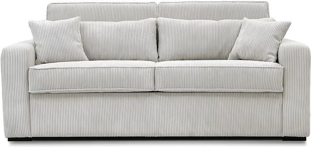 Vente-unique Schlafsofa Mondovi in Beige mit Stoffbezug und Holzgestell aus Buche, Breite: 214 cm - Bild 1