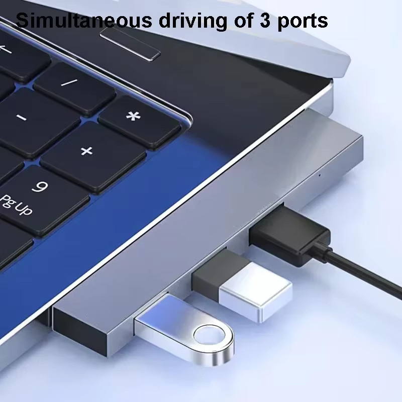 4-in-1 USB-C Hub Docking Station mit USB 3.0 und PD Ladefunktion als High Speed OTG Adapter für Laptop und PC - Bild 4