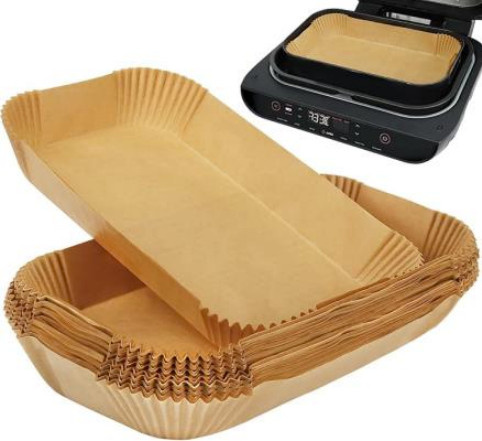 SCANPART Backpapier für Heißluftfritteusen, braun, B: 15,5 cm, T: 20,5 cm - Bild 1