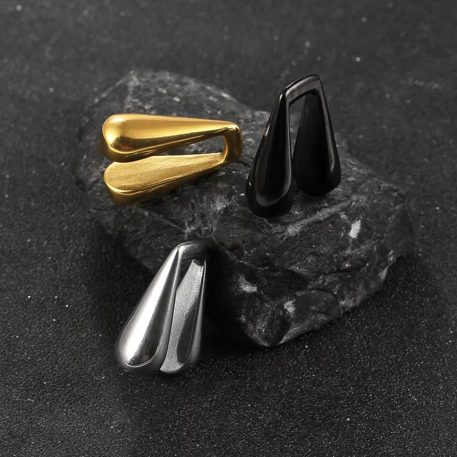 Ohrhänger Wassertropfen, Edelstahl, 10 mm, Unisex - Bild 4