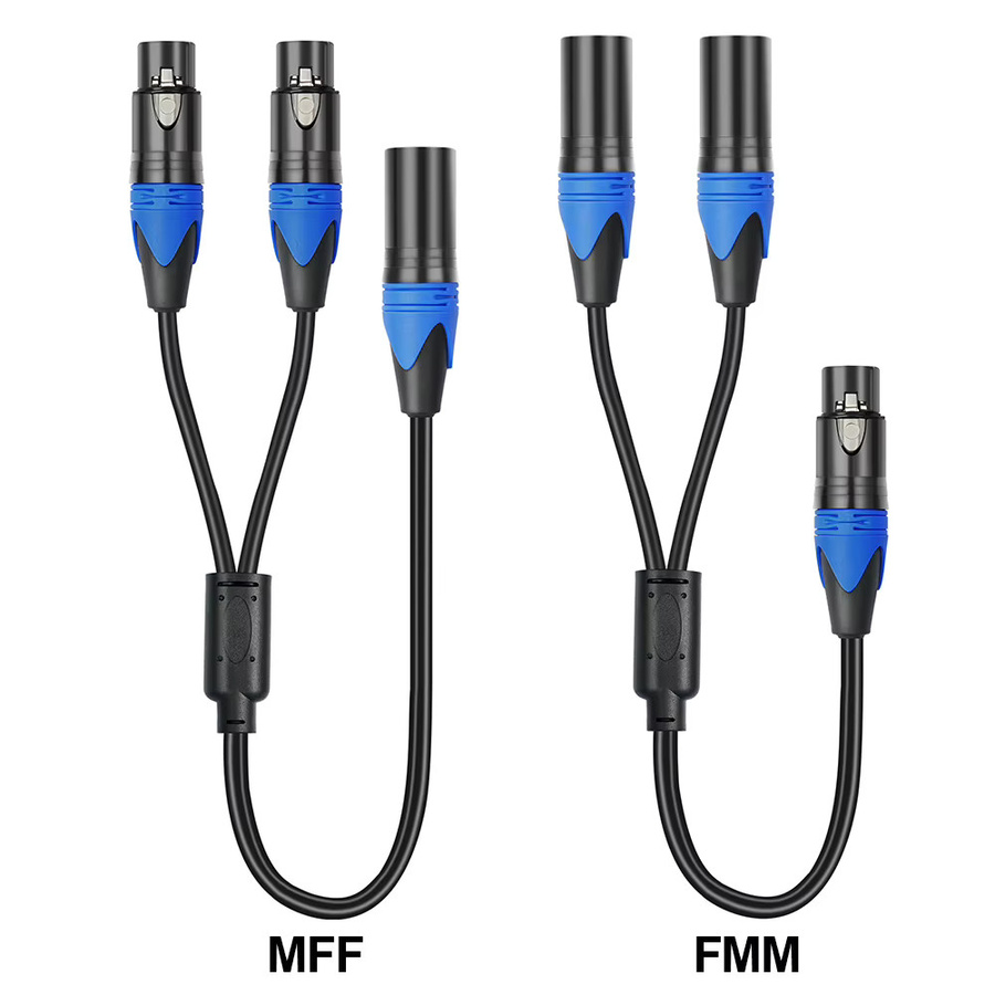 ALLOYSEED XLR-Y-Splitterkabel Schwarz, 1 XLR-Buchse auf 2 XLR-Stecker, 50 cm Länge - Bild 4