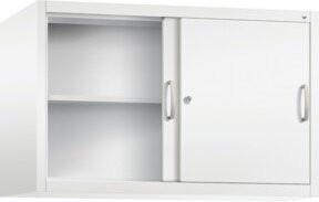 C+P Aufsatzschrank Acurado mit Schiebetüren in Verkehrsweiß, H: 79,0 cm, B: 120,0 cm, T: 50,0 cm - Bild 1