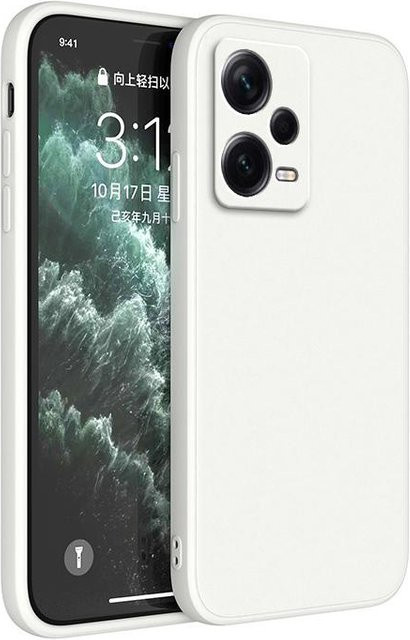 Xiaomi Silikonhülle Matte Basic Cover für Redmi Note 12 5G und Redmi Note 12 Pro+ 5G in Weiß - Bild 1