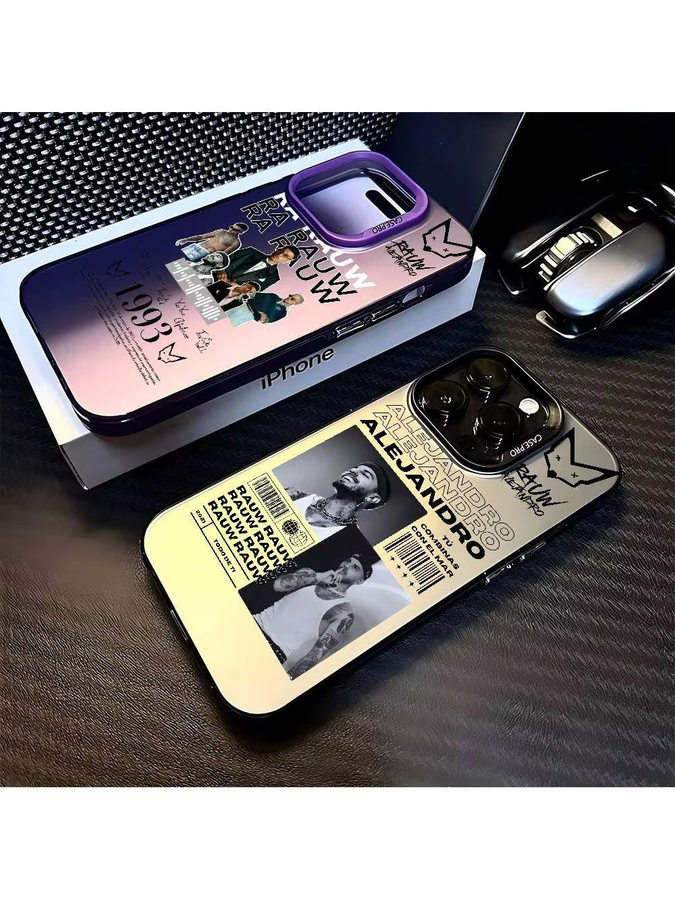 Epc Music R-Rauw Alejandro Handyhülle in Silber mit Shell-Design für iPhone 17 16 16e 15 14 13 12 11 Pro Max Plus stoßfeste Abdeckung - Bild 5