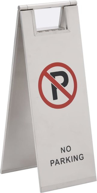 Faltbares Parkschild Beacon von VD Home Furnishing aus Edelstahl in Silber, Höhe: 58,0 cm, Breite: 28,5 cm, Tiefe: 22,0 cm - Bild 1