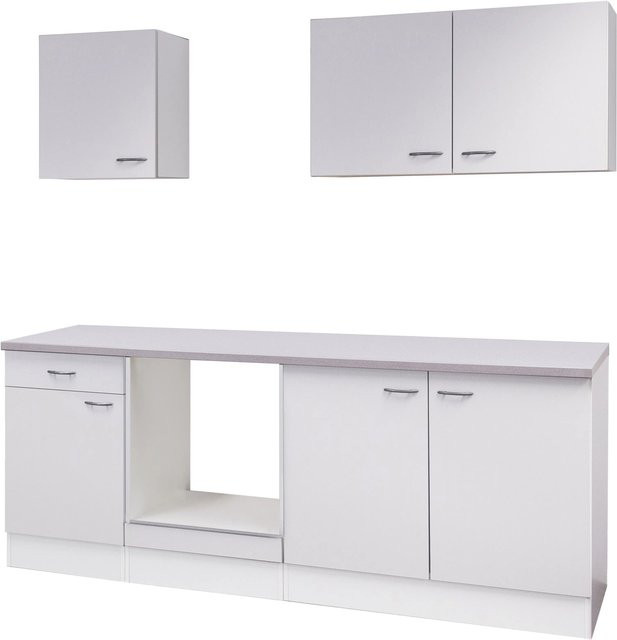 Flex-Well Classic Küchenzeile Wito in Weiß, Breite: 210 cm, Tiefe: 60 cm, Höhe: 85 cm - Bild 1