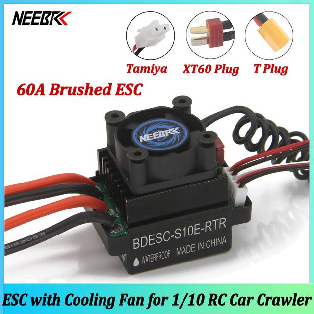 NEEBRC Wasserdichter Bürstenmotor-ESC 2-3S Drehzahlregler, 1:10 RC Auto Boot Modell Motor - Bild 1