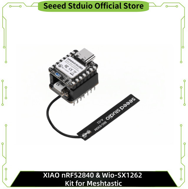 Seeed Studio XIAO nRF52840 & Wio-SX1262 Kit für Meshtastic mit LoRa 862-930 MHz, Bluetooth und integrierter Antenne, Schwarz - Bild 1