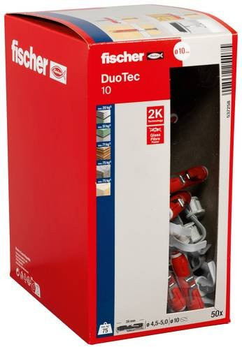 Fischer DUOTEC 10 Kippdübel aus Nylon in Grau, 50 Stück - Bild 2