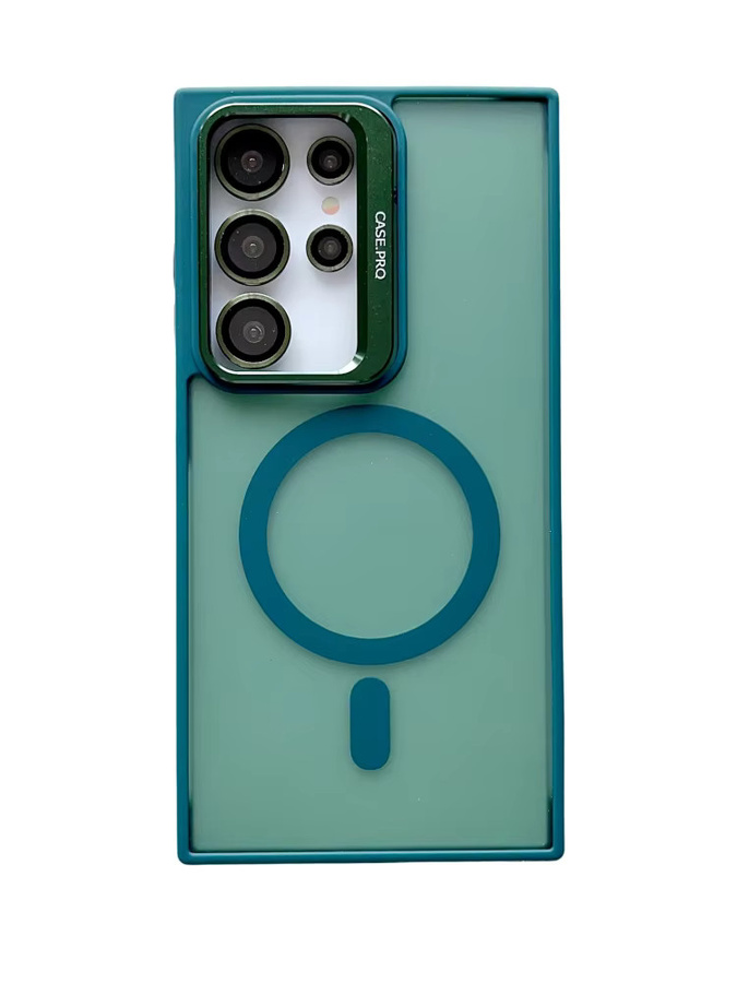 Stoßfeste Magnet-Schutzhülle mit Objektivschutz für Samsung Galaxy S24 S25 S26 Ultra Plus FE in Grün - Bild 4