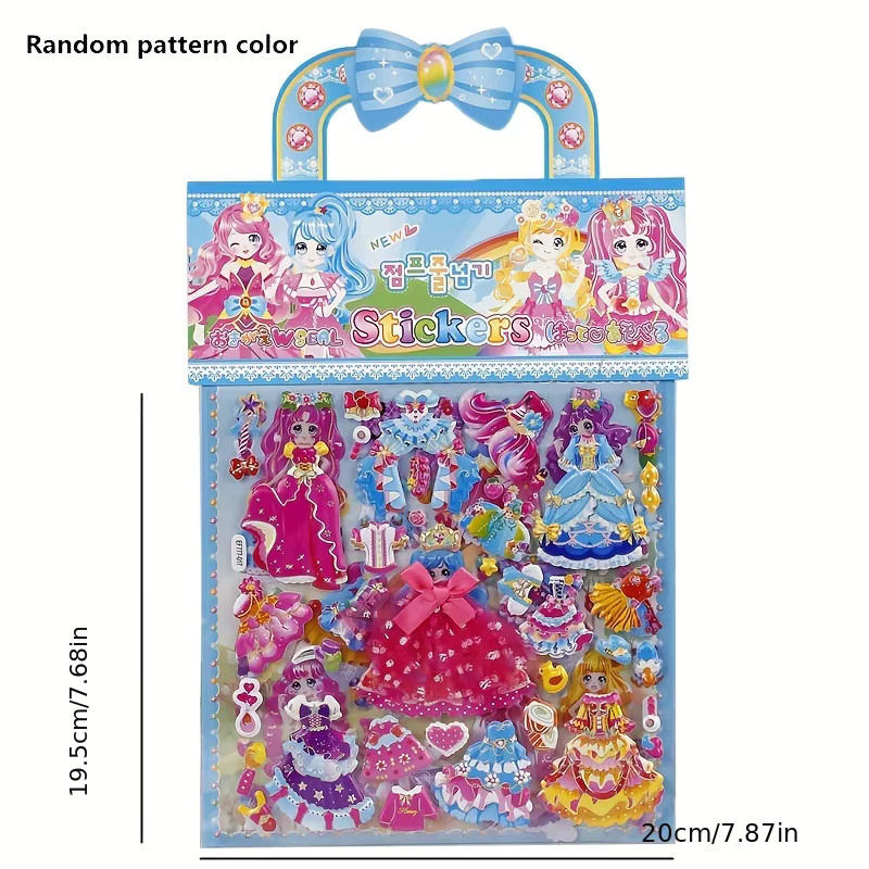 SONGYI Prinzessin Dress Up Puffy Aufkleber Pad, 3D-Schaum, Spielset - Bild 2
