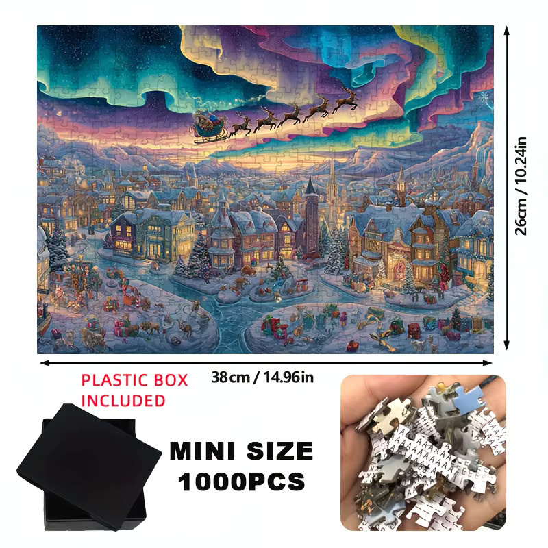 MaxRenard Weihnachts-Puzzle, Nordlichter, 1.000 Teile - Bild 3