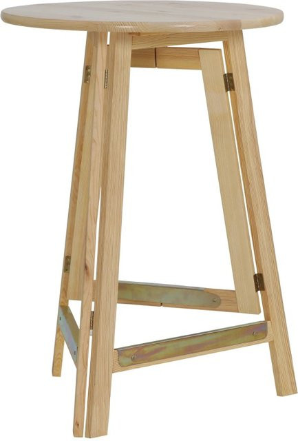 Fun Star Stehtisch aus Kiefernholz klappbar Natur Beige B: 111 cm, T: 78 cm, H: 78 cm - Bild 1