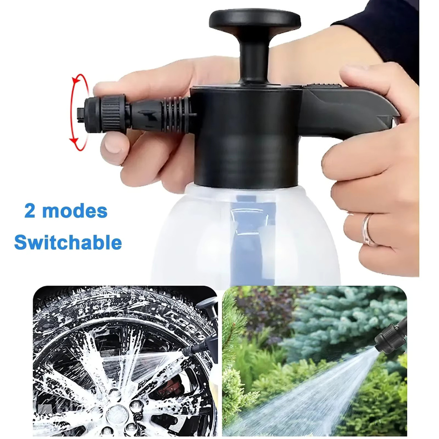 Amagi Schaum Sprayer mit 2L Volumen, pneumatische Handpumpe für die Auto- und Hausreinigung, Farben: Rot, Weiß, Transparent - Bild 2