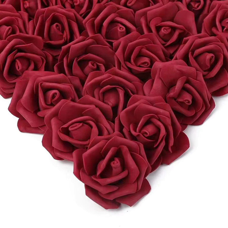 ZQCY Künstliche Rose aus PE-Schaum in Rot und Grau für Hochzeitsdekoration und DIY-Geschenkboxen - Bild 1