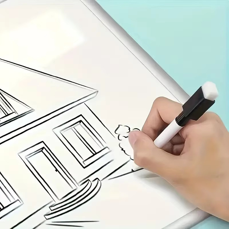 Set mit 50 Whiteboard-Markern mit feiner Spitze und Gummikappen aus Kunststoff - Bild 2