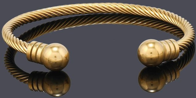 Rui Di Armreif Edelstahl, goldgelb, Unisex - Bild 1