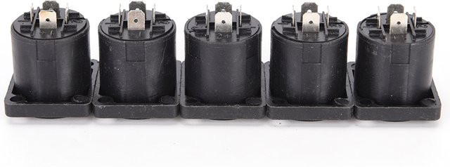 10er Set Speakon 4-Pin Weibliche Buchsen für Audio-Lautsprecher und Verstärker in Schwarz - Bild 1