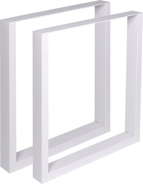 TPFLiving Venix Tischbeine Set aus Metall in Weiß, 2 Stück, Höhe: 90 cm - Bild 1