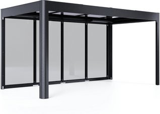 SunElements Pergola SunCover Modern 4.2 aus Aluminium in Schwarz mit getöntem Acrylglas, B/H: 443 x 229 cm - Bild 1
