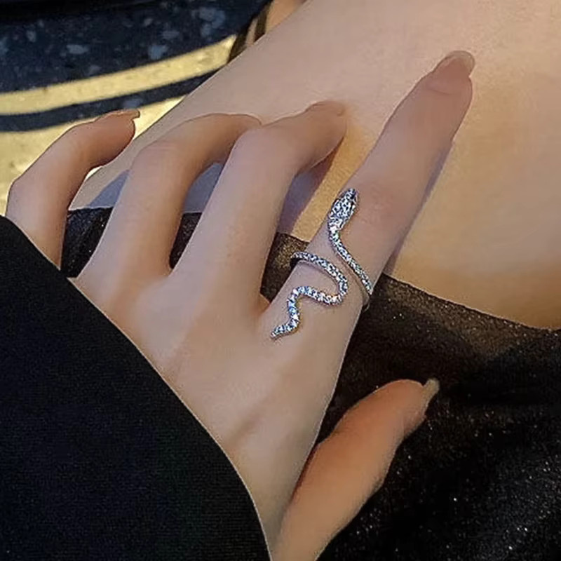 Huitan Schlangenring, Silber, Zirkonia, Damen - Bild 2