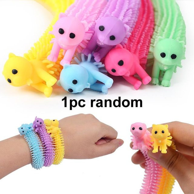 Kidsly Einhorn Pull Wurm Nudel Zappeln Spielzeug, 1-6 Stück - Bild 1