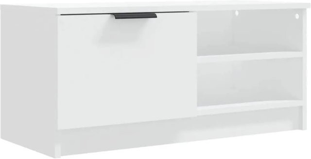 vidaXL TV-Schrank Weiß aus Holzwerkstoff B/T/H: 80 x 35 x 36,5 cm - Bild 1