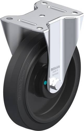 Blickle Bockrolle B-POEV 200KAD in Schwarz und Stahl mit einem Rad-Durchmesser von 200 mm und einer Tragfähigkeit von 400 kg - Bild 1