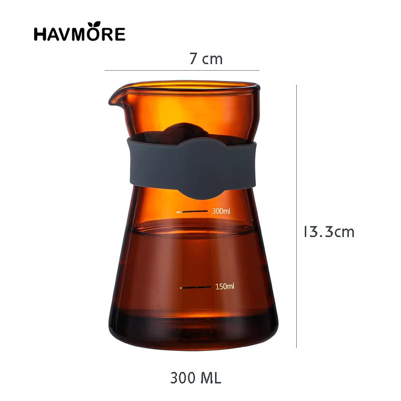 HAVMORE Messbecher aus Klarglas mit Griff, 300 ml, transparent - Bild 1