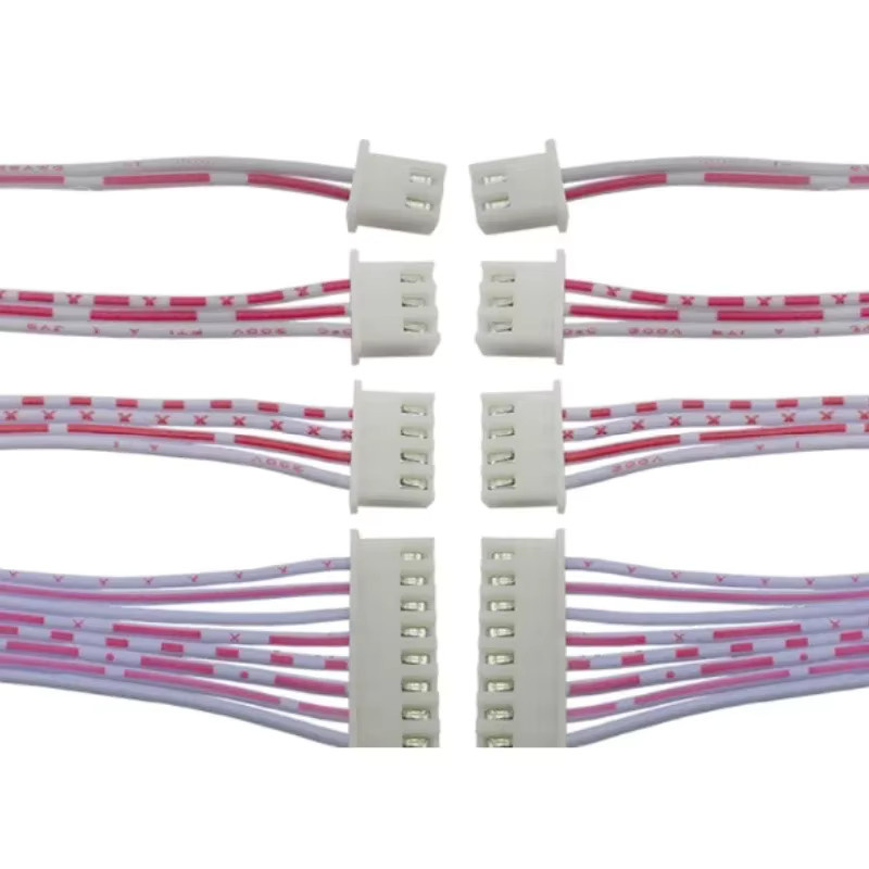 10er Set XH2.54 JST Buchse Terminal Kabel in Rot und Weiß, 26AWG, verschiedene Polzahlen und Längen verfügbar - Bild 2