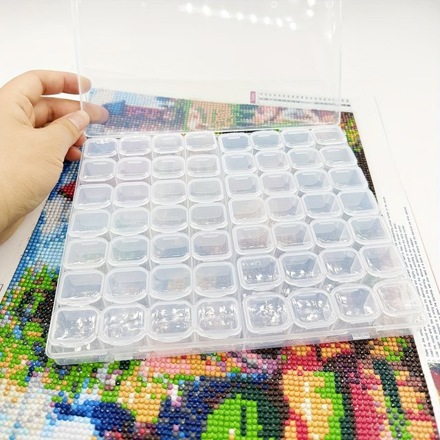 Transparentes Aufbewahrungsbox für Diamant-Malerei und Perlen-Organizer aus Kunststoff, Multicolour - Bild 1