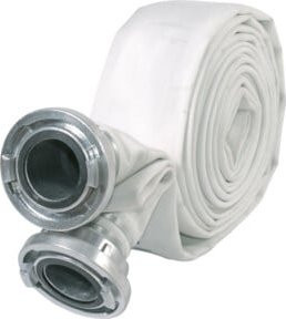 GEKA Karasto Bauflachschlauch mit B-Kupplung, weiß, Durchmesser: 75 mm, Länge: 30 m - Bild 1