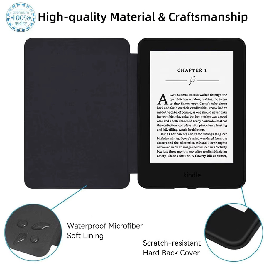 Hansong Magnetische Schutzhülle für Kindle Paperwhite Generationen 1 bis 12 in Grau - Bild 4