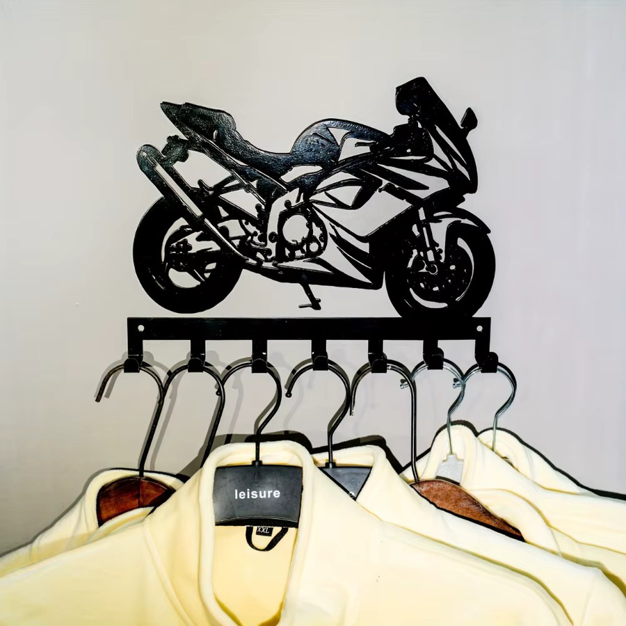 Knight Dream 7er-Pack Wandhaken-Set aus rostfreiem Metall in Schwarz zur Wandmontage für Bad und Küche - Bild 3