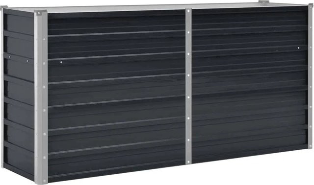 DELUKE Hochbeet OSKAR aus verzinktem Stahl in Anthrazit, B/T/H: 160 x 40 x 77 cm - Bild 1