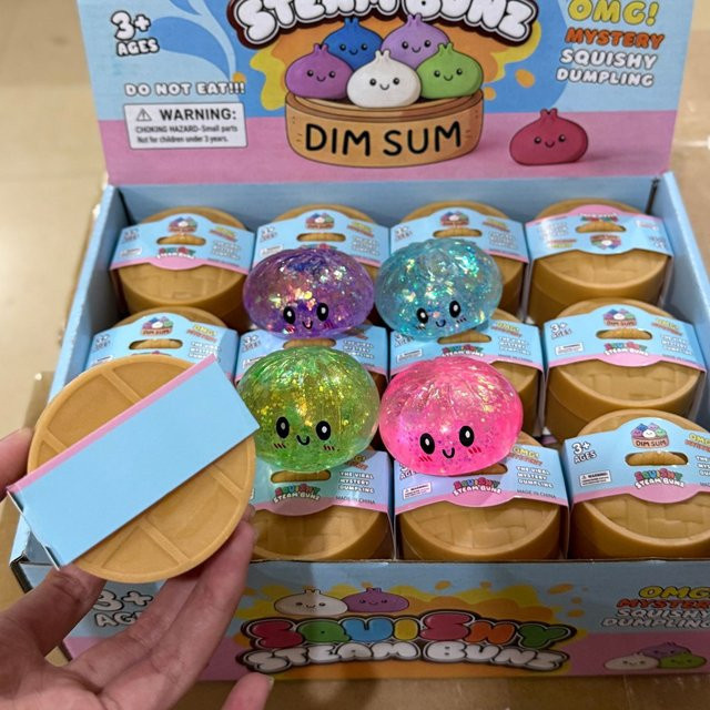 mobokono Mini Glitzer-Dumpling Squishy mit Box, sensorisches Quetschspielzeug - Bild 1