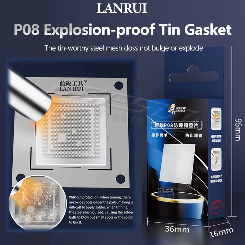 Lanrui P08 Explosionsgeschützte Lötzinn-Dichtung mit weißem Schutzglas für BGA-Löt-Reparaturen - Bild 5