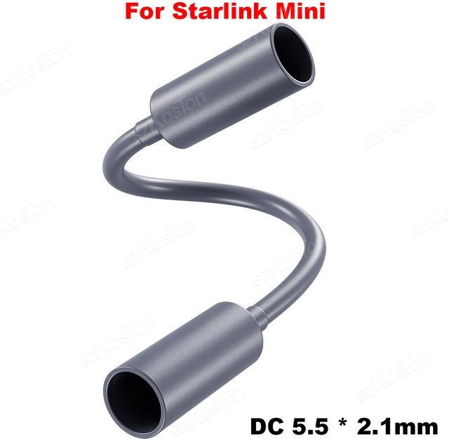 Konouyouko DC 5,5 x 2,1 mm Buchse auf Buchse Koppler Adapter für Starlink Mini, wasserdichtes Stromkabel-Zubehör, Grau - Bild 1