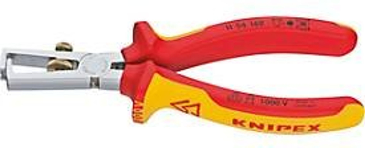 Knipex Abisolierzange 11 06 160 VDE isoliert mit Mehrkomponenten-Hüllen, verchromt, Farbe: rot, Länge: 160 mm - Bild 2