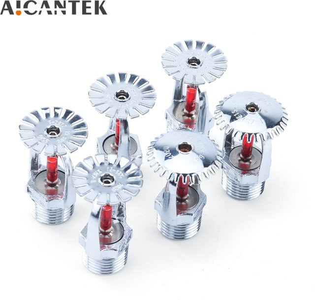 AICANTEK 10er Set Wandhängender Feuersprinklerkopf aus Bronze 68 Grad 1/2 Zoll DN15 für Löschsysteme - Bild 1