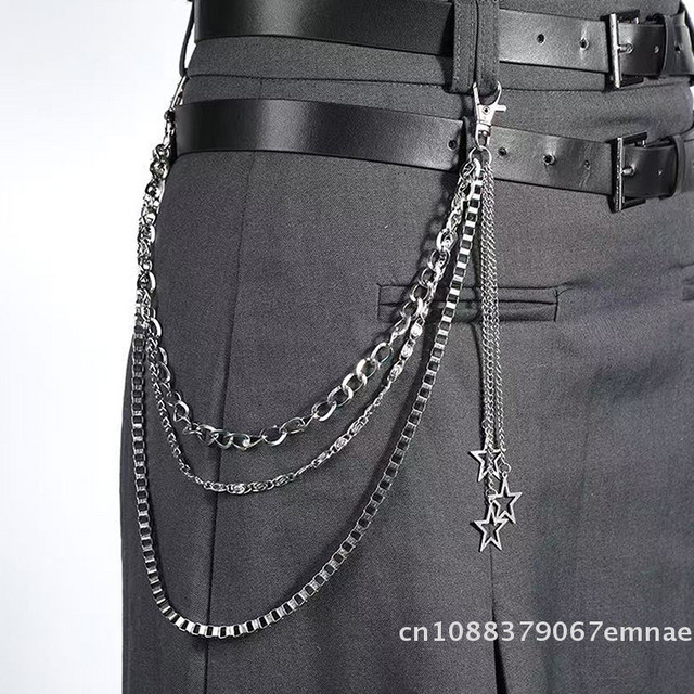 Taillenkette Punk, Stern, Quasten, Silber, Mehrschichtig - Bild 1