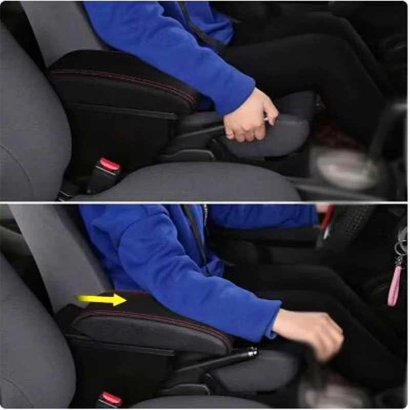 HuangZM Mittelarmlehnenbox mit USB-C-Anschluss für Peugeot 2008 (2012-2018), Mittelkonsole Aufbewahrungsbox in Schwarz - Bild 4