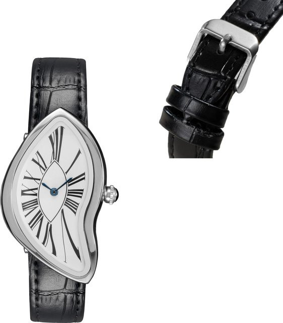 Dai Lanfu Armbanduhr, Quarz, Leder, Edelstahl, Silber, Weiß, Unisex - Bild 1