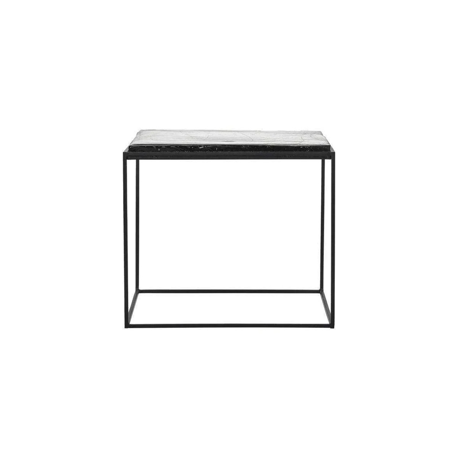 House Doctor Beistelltisch Stak in Transparent aus Glas und Eisen, Durchmesser: 50 cm, Höhe: 43,5 cm - Bild 1