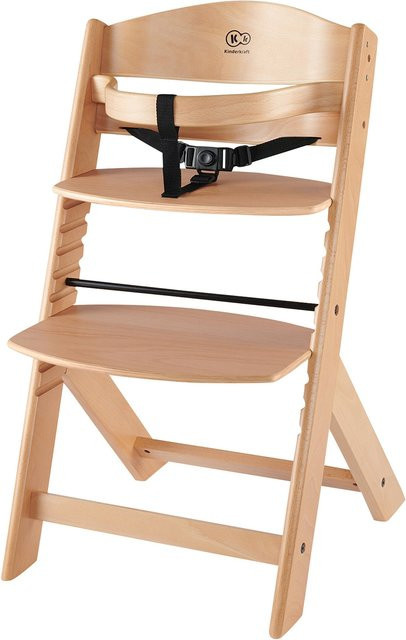 Kinderkraft Treppenhochstuhl ENOCK aus Holz in Braun und Beige - Bild 1