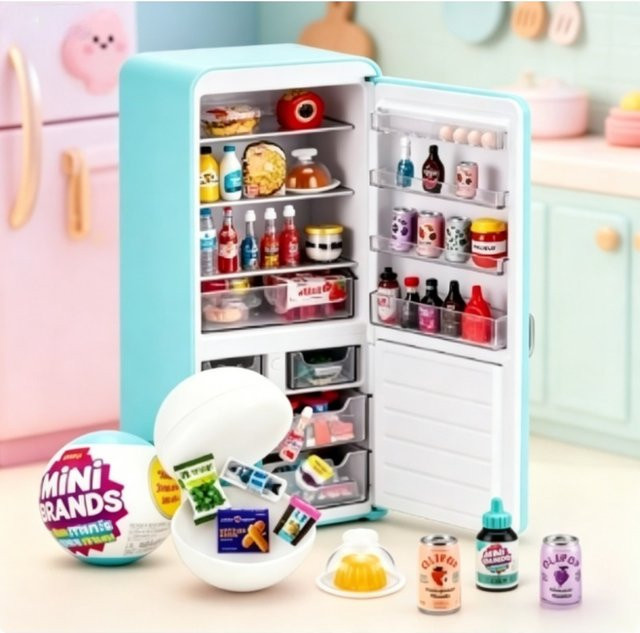 Bandai Mini-Kühlschrank-Spielset, Imitationsspiel, ab 8 Jahren - Bild 1